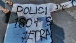 Potret Pos Polantas Makassar Dilempar Bom Molotov terkait Tragedi Kanjuruhan