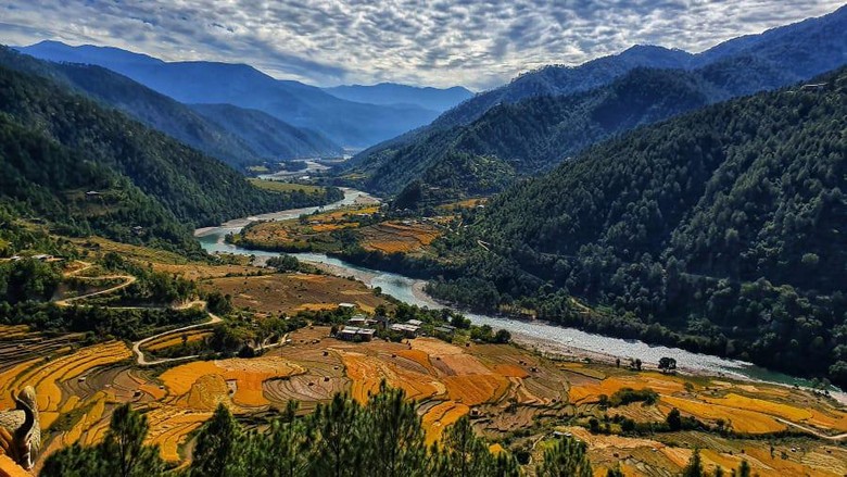 Pemandangan di Trans Bhutan Trail