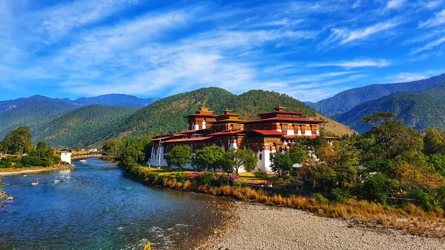 Pemandangan di Trans Bhutan Trail