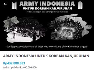 Fans BTS Galang Dana untuk Korban Tragedi Kanjuruhan, Capai Rp 400 Juta