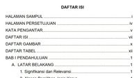 Cara membuat daftar isi otomatis di word 2007