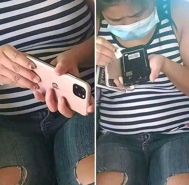 Jadi iPhone mana nih yang bagian belakangnya bisa dicopot pasang dengan mudah sendiri? Nice try.. yang penting udah berusaha deh.. Foto: instagram.com/memecomic.id