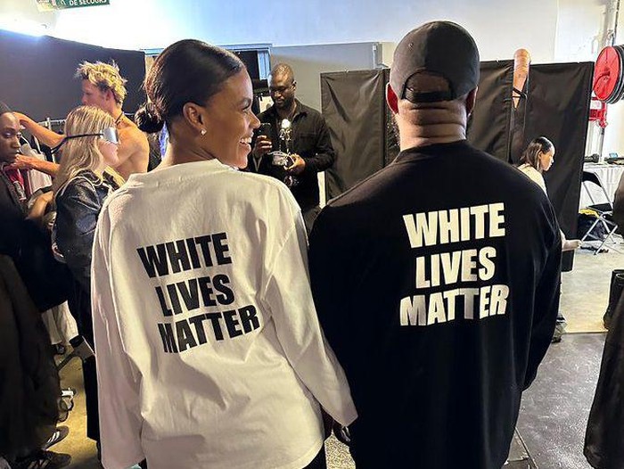Kanye West Pakai Kaus Kontroversial White Lives Matter