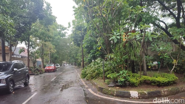 Lokasi pohon tumbang di Bandung.