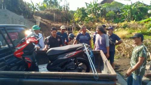 Motor hanyut di Tukad Yeh Ho Tabanan ditemukan