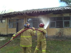 Eks SMK Gajah Mungkur Baturetno Wonogiri Terbakar