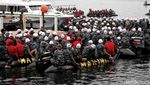 Keren! 8.887 Prajurit TNI Lakukan Aksi Mengapung di Laut