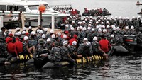 Mayoritas peserta adalah TNI, Polri dan sipil serta prajurit Matra Laut.