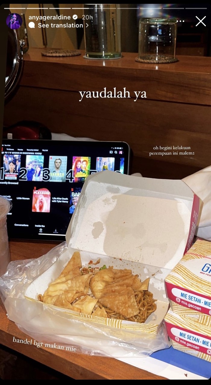 Liburan ke Bali, Anya Geraldine Jajan Mie Gacoan Sampai Kepedasan!