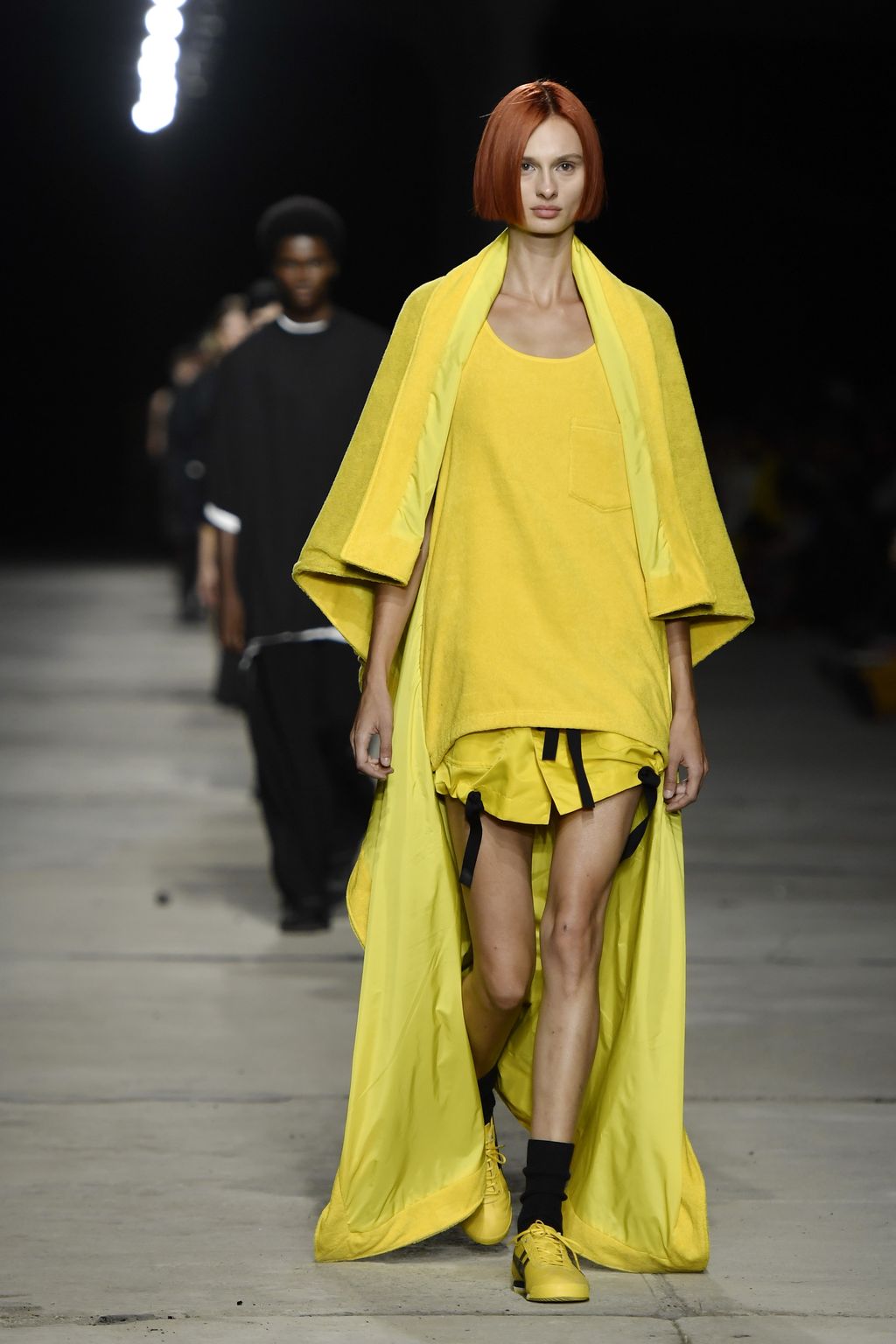 MILAN, ITALY - SEPTEMBER 21: A model walks the runway during the Onitsuka Tiger Ready to Wear Spring/Summer 2023 fashion show as part of the  Milan Fashion Week on September 21, 2022 in Milan, Italy. (Photo by Victor VIRGILE/Gamma-Rapho via Getty Images)
