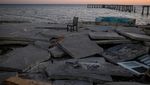 Pantai Ini Hancur Diterjang Badai Ian