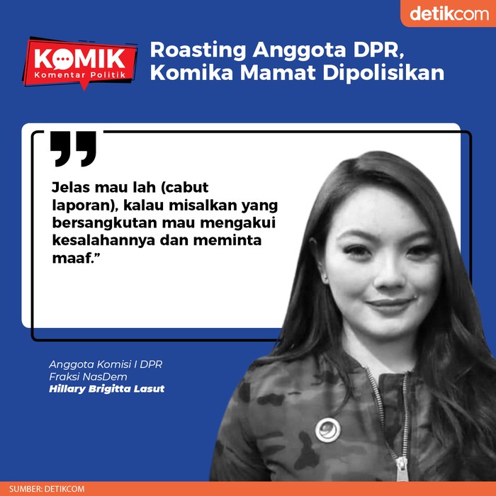 Roasting Anggota DPR, Komika Mamat Dipolisikan (Tim Infograsi detikcom: Fauzan)