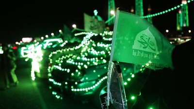 Sambut Maulid Nabi, Mobil-mobil di Yaman Menghijau