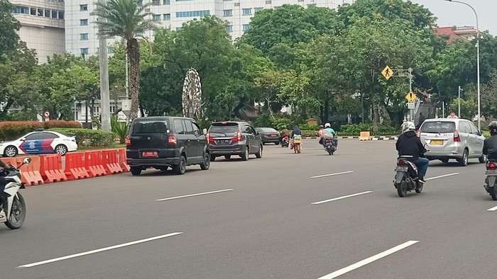 Sempat Ditutup untuk Peringatan HUT TNI, Lalin Sekitar Istana Kembali Dibuka (Adrial/detikcom)