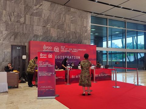 Suasana jelang acara P20 di DPR RI