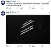 Sejumlah laga Liga Champions tadi malam diawali dengan mengheningkan cipta mengenang Tragedi Kanjuruhan, Malang.