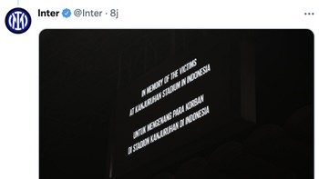 Begitu juga big match antara Inter vs Barcelona. Foto: Twitter