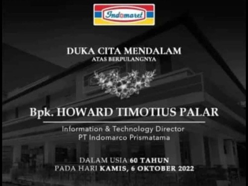 Bos Indomaret Meninggal Dunia