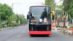 Merah Merona Bus Listrik INKA yang Bakal Wira-wiri di G20 Bali