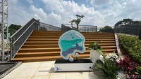 Anies mengatakan ruang terbuka publik ini dibangun dengan menerapkan pendekatan berbasis alam. (Tiara Aliya/detikcom)