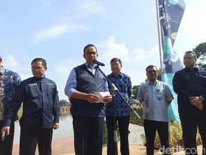 Anies Resmikan Ruang Limpah Sungai Brigif, Tiru Naturalisasi Sungai Kallang