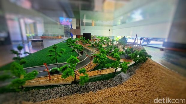Maket alub-alun laut Palabuhanratu.