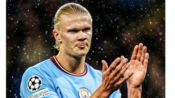 Erling Haaland mencetak gol di setiap pertandingan musim ini kecuali satu laga saja. Foto: Twitter