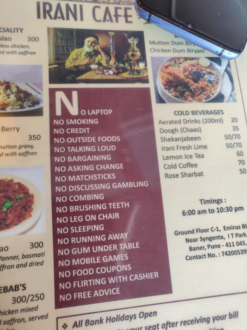 Restoran memiliki aturan aneh untuk pengunjung