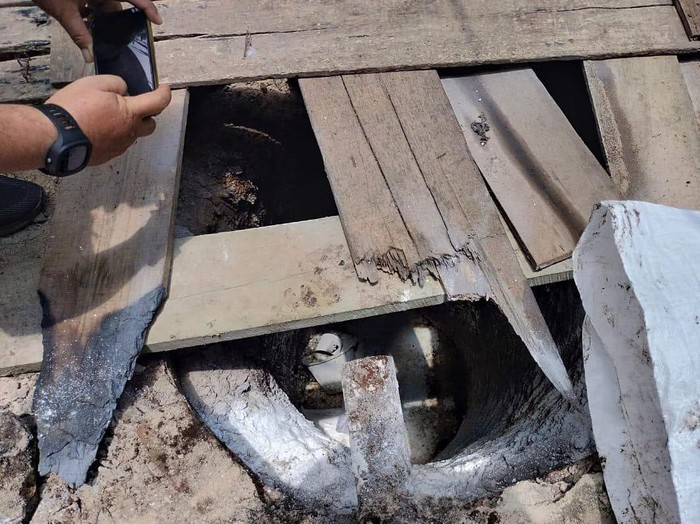 Penampakan Septic Tank tempat mengubur satu keluarga di Way Kanan, Lampung. (Foto: istimewa)