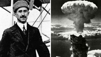 Orville Wright, salah satu dari dua penemu pesawat, masih hidup saat Hiroshima dan Nagasaki dibom pada 1945. Dia meninggal pada 1948. Foto: Reddit via Boredpanda