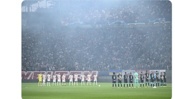 Sedangkan ini sebelum pertandingan RB Leipzig vs Celtic. Foto: Twitter