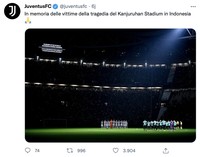 Klub-klub Eropa yang berlaga di Liga Champions mengheningkan cipta sebelum pertandingan dimulai pada tadi malam.