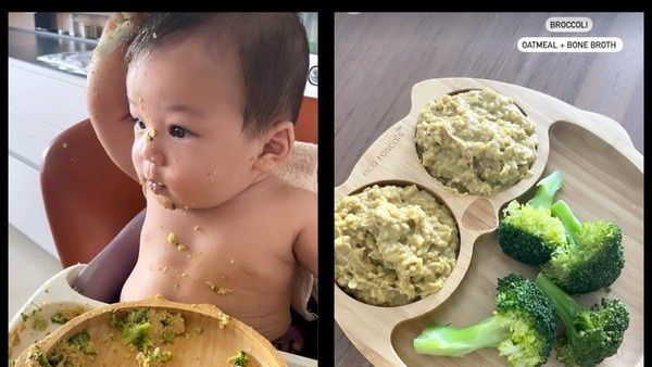 10 Potret Gemas Baby Izz, Anak Nikita Willy Saat Belajar Makan