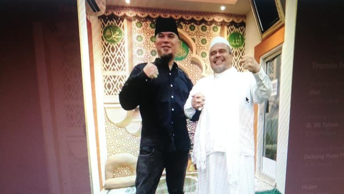 Ahmad Dhani bertemu Habib Rizieq di Petamburan (Foto: repro)