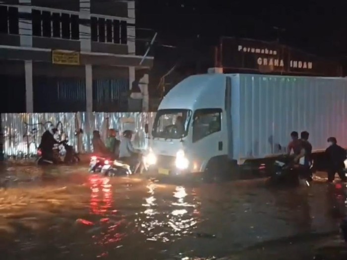 Banjir di Bekasi (Tangkapan layar)