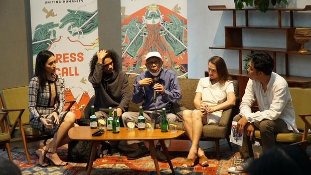 Jumpa Pers Ubud Writers and Readers Festival (UWRF) di Kemang, Jakarta Selatan.