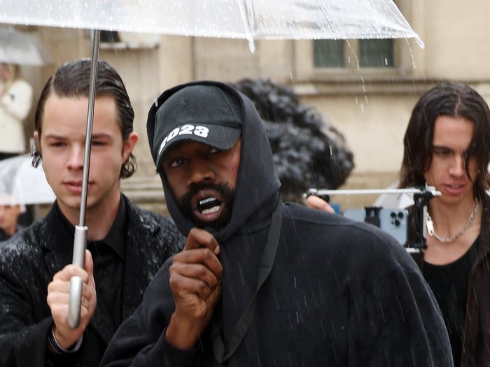 Kanye West PARIS, FRANCE - OCTOBER 02: (EDITORIAL USE ONLY - For Non-Editorial use please seek approval from Fashion House) Ye attends the Givenchy Womenswear Spring/Summer 2023 show as part of Paris Fashion Week on October 02, 2022 in Paris, France. (Photo by Pascal Le Segretain/Getty Images)