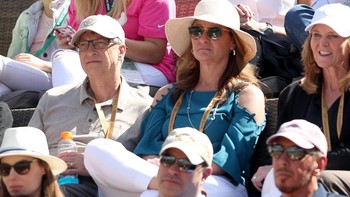 Ini juga foto dari tahun 2019 saat keduanya menonton tenis, olahraga kesukaan mereka. Foto: Getty Images