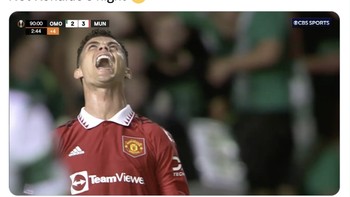 Memang bukan malam milik Ronaldo. Foto: Twitter