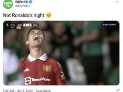 Ronaldo Gagal Maning Cetak Gol Jadi Bahasan di Linimasa