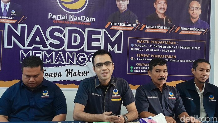 Ketua DPD Partai NasDem Medan Afif Abdillah (Aldi/detikSumut)