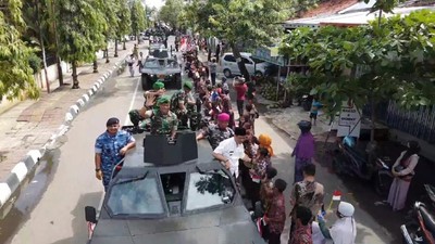 Potret Semarak Kirab Merah Putih di Pekalongan