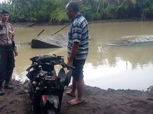 1 Lagi Motor Hanyut di Tukad Yeh Ho Tabanan Ketemu, Hancur-Penuh Lumpur