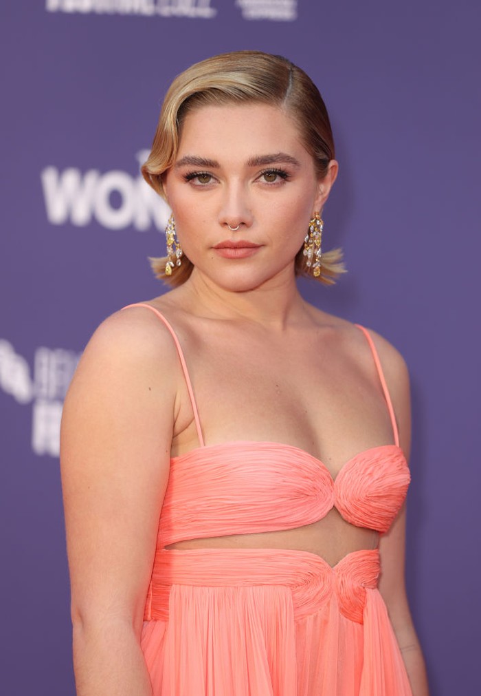 LONDON, ENGLAND - OCTOBER 07: Florence Pugh attends 