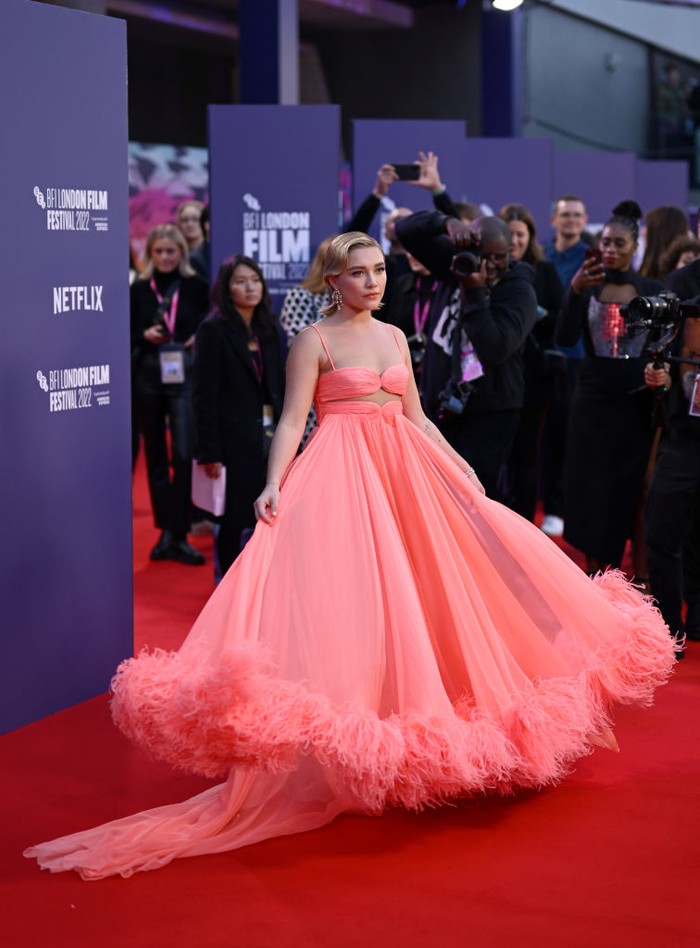 1431434220 LONDON, ENGLAND - OCTOBER 07: Florence Pugh attends