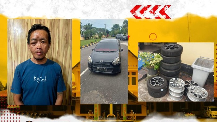 Pencuri pelek mobil di Banjar diamuk massa usai tidak sadar menjual hasil curiannya kepada korbannya sendiri.