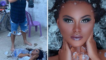 Atau bisa menggunakan es batu di rumah. Foto: Gilmar Silva via Boredpanda