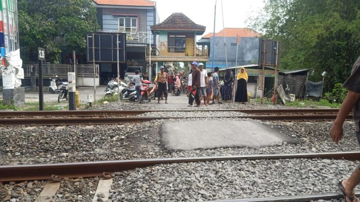 Lokasi perlintas kecelakaan KA di Lamongan
