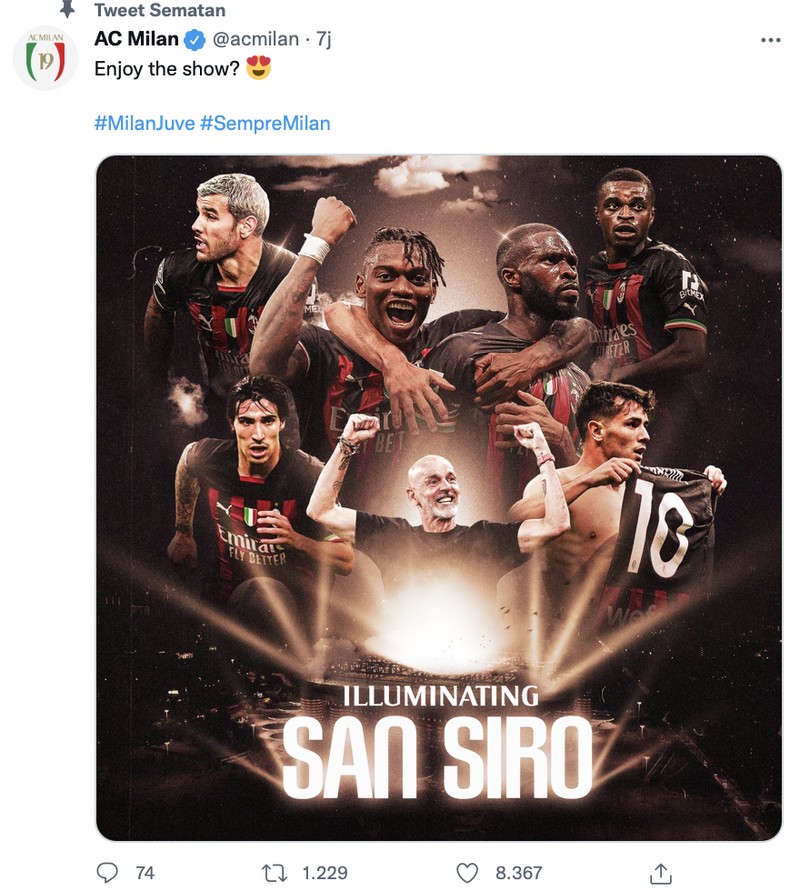 AC Milan berhasil mengalahkan Juventus dengan skor akhir 2-0 di San Siro tadi malam.