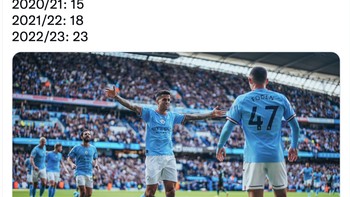 Poin City setelah 9 laga di Liga Inggris musim ini adalah yang terbaik dibanding sebelumnya. Foto: Twitter